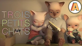 three little cats animation short film french full movie cgi 3d autour de minuit