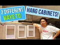 3 ways on how to hang cabinets