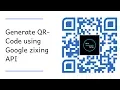 Generate QR-Code using Google zixing API Java Techie