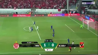 الوداد البيضاوي ضد الأهلي المصري وهدف وليد الكرتي الذي منح لقب دوري الأبطال للملوك دندنها