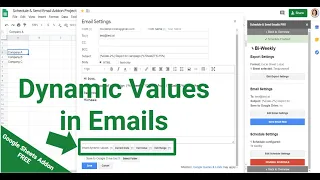 Schedule Send Emails Addon Dynamic Values in Emails Feature
