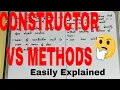 Constructor vs Method Difference between constructor and method Constructor and method difference