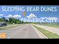 4K Scenic Drive Traverse City to Sleeping Bear Dunes Michigan Road Trip