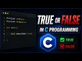 Boolean bool in C Explained True False 0 vs Non-Zero C Programming Tutorial