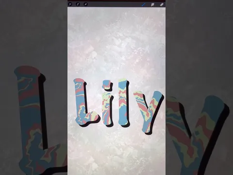 name series | lily🌷🌱🦋| #shorts #procreate #digitalart #shortsviral #art