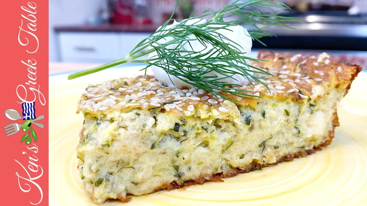 How To Make Crustless Greek Zucchini Pie   Batzina From Thessalia   Ken Panagopoulos