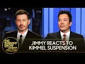 Download Lagu Jimmy Reacts to Kimmel's Suspension After FCC Pressure; Trump Wraps Up U.K. Visit | The Tonight Show