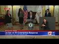 NOW Gov Raimondo Dr Alexander-Scott take questions during briefing on Friday April 10