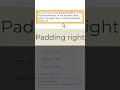 Padding property Web development