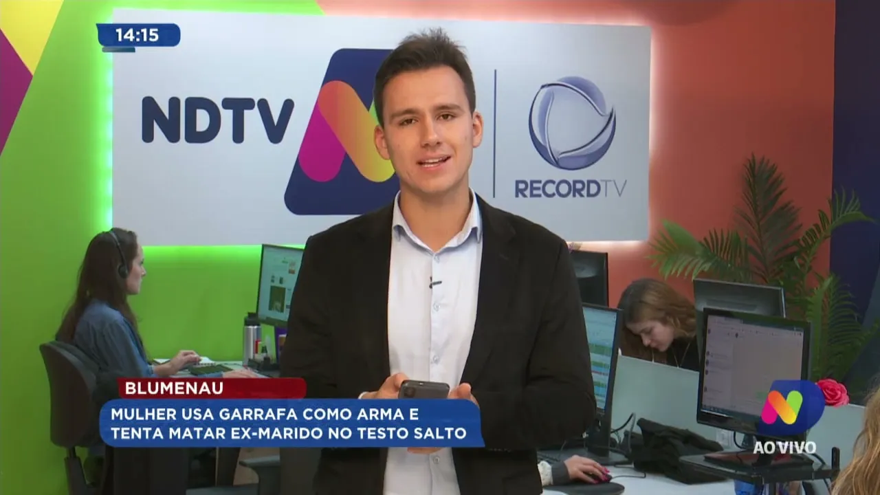 Blumenau: mulher usa garrafa como arma e tenta matar ex-marido no Testo Salto