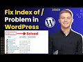 WordPress Index of Error Fixed How to Solve Index of Problem in WordPress Website