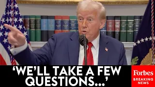 BREAKING NEWS: Trump Takes Question After Question From The Press On First Full Day Back In Office