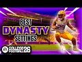 The BEST Dynasty Settings Sliders for Realism in EA College Football 26