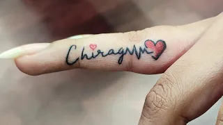 wish you happy diwali to all name tattoos chirag priya u0026 anuj time lapse