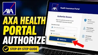 How to authorize with AXA for health insurance portal authorization - Beginner Guide