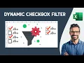 How to Filter Data using CheckBoxes in Excel - Create a dynamic list
