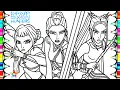 KPop Demon Hunters Coloring Pages How to Color Rumi Mira Zoey Huntrix