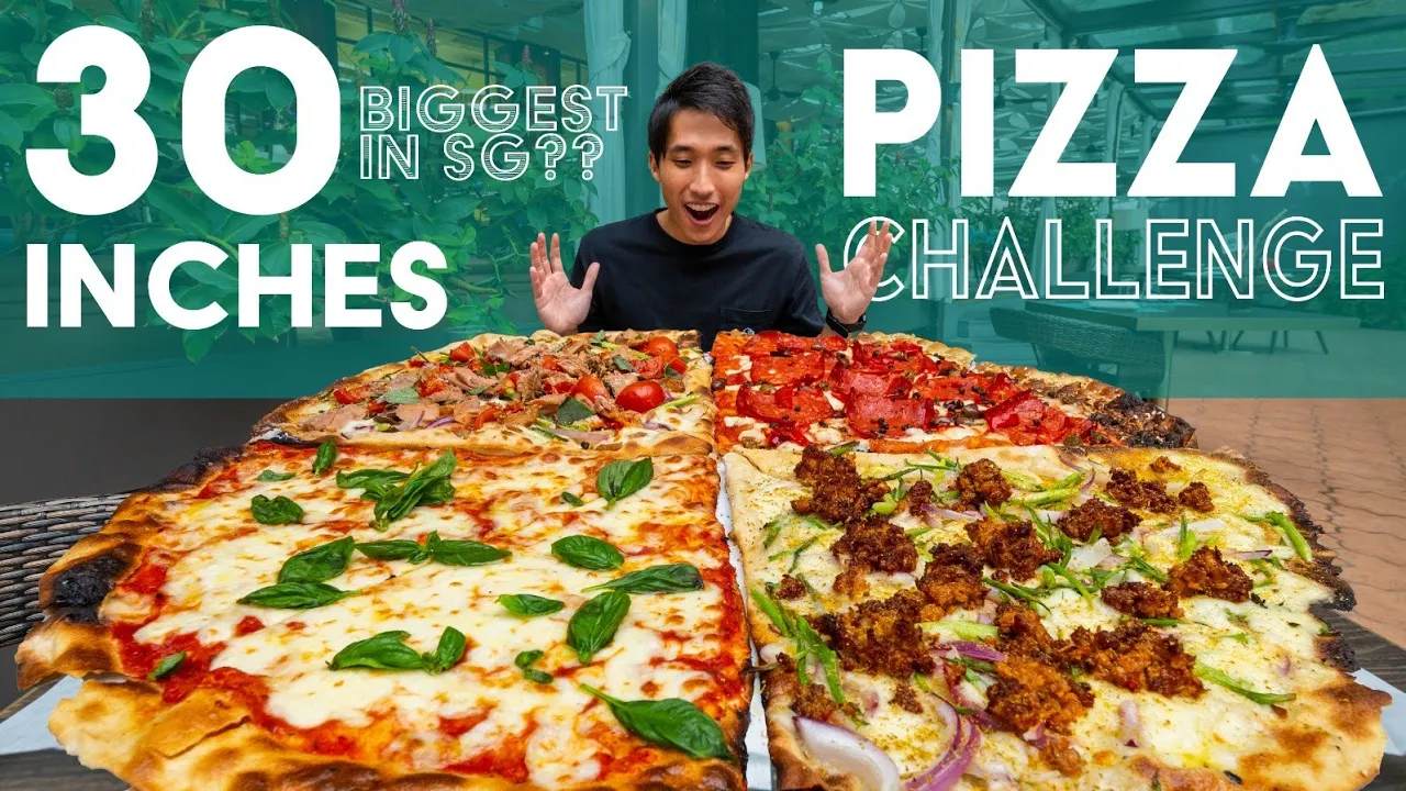 30 INCH PIZZA CHALLENGE - EATEN SOLO!   BIGGEST PIZZA in SINGAPORE?!   Best Pizza in Singapore
