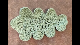 Left-Handed Crochet Tutorial How to Make a Textured Oak Leaf - Fall Craft for Lefties