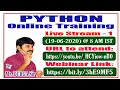PYTHON Online Training Live Stream - 1 By Mr DURGA Sir