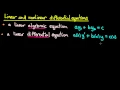 ODE Linear versus nonlinear