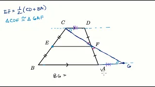 Proof: Trapezoid midsegment length