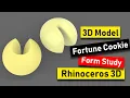 Fortune Cookie 3D Modeling in Rhino 6 Jewelry CAD Design Tutorial