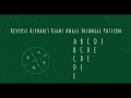 106 Alphabet Right Angle Triangle Pattern without any pre-defined method using while loop in Python