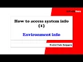 How to get 1 Environment info using C and Net 6 - access system info series