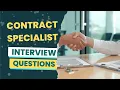 Contract Specialist Interview Questions with answers tips