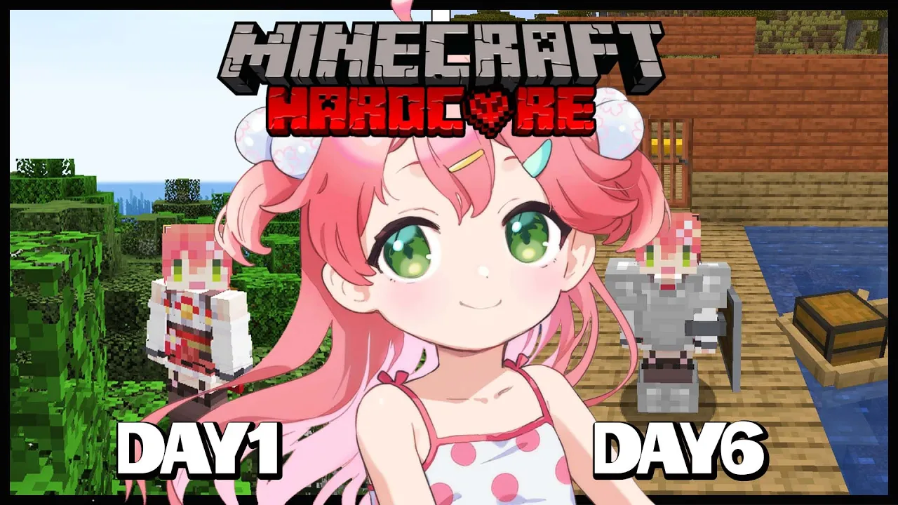 #2【 Minecraft Hardcore 】ハードコア100DAYS?みこのなつやすみ～おわらない全ロスとの戦い～【ホロライブ/さくらみこ】