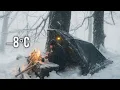 Download Lagu Extreme Winter Survival at –8°C | 48 Hours Trapped in Heavy Snowstorm \u0026 Bushcraft Fire
