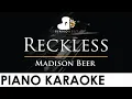 Download Lagu Madison Beer - Reckless - Piano Karaoke Instrumental Cover with Lyrics