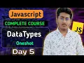 Datatype in JavaScript JavaScript Tutorial In Hindi