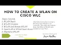 How to Create a WLAN on Cisco WLC