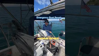 ￼￼Emergency Boat Repair in the Dominican Republic #boat #repair #boatmaintenance #sailingbyefelicia