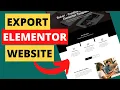 How to Export Elementor Template Kit WordPress Elementor Tutorial