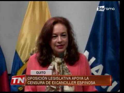 Oposición legislativa apoya la censura de excanciller Espinosa