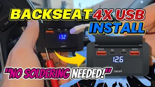 Toyota RAV4 4x USB Fast Charging Install Mod