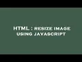 HTML resize image using javascript
