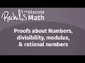 Rachel s Discrete Math Course - Proofs about Numbers Lecture 7