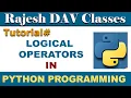 Logical Operators In Python Python Tutorials For Absolute Beginners In Hindi