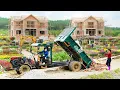 Download Lagu Use Truck To Transport Building Materials, Red Bricks, Sand over Muddy Roads to Ly Phuc Vy's House