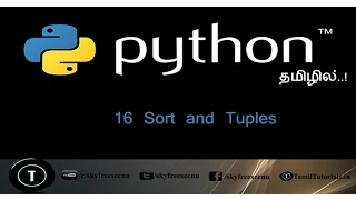 Python Tutorial in Tamil 16 Sort and Tuples