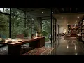 Cozy Jazz in Quiet Reading Ambience | Nature Therapy Morning with Jazz Music to Calm & Relax