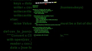 Mastering Data Conversion JSON to CSV and Back with Python