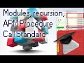 Modules Recursion ARM Application Procedure Call Standard AAPCS