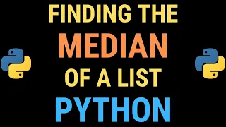 How to Find the Median of a List in Python TUTORIAL Common Python Interview Question