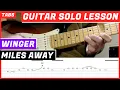 Download Lagu Winger - Miles Away | GUITAR SOLO LESSON | GUITAR TAB | TUTORIAL #13