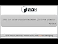 Bash Shell Scripting more head and tail commands to read a file content with conditions -3
